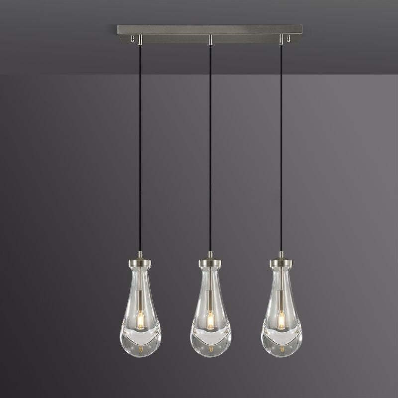 Raindrops 3-light Rectangular Chandelier-HiLamps