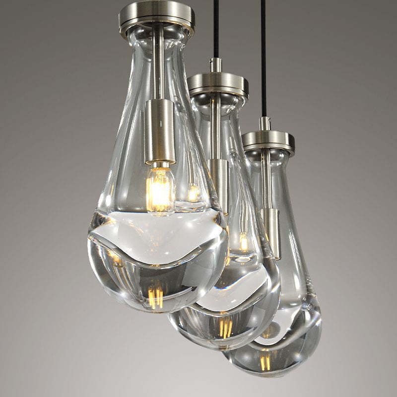 Raindrops 3-light Rectangular Chandelier-HiLamps