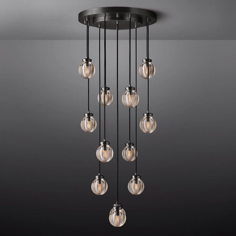PEARL ROUND CHANDELIER 22"