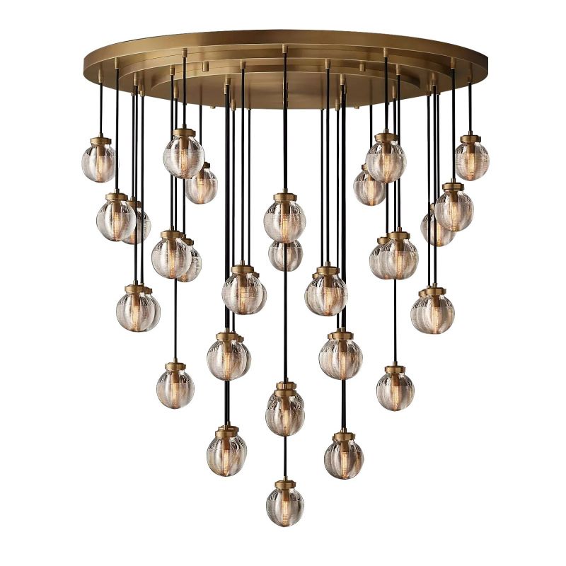 PEARL ROUND CHANDELIER 48"