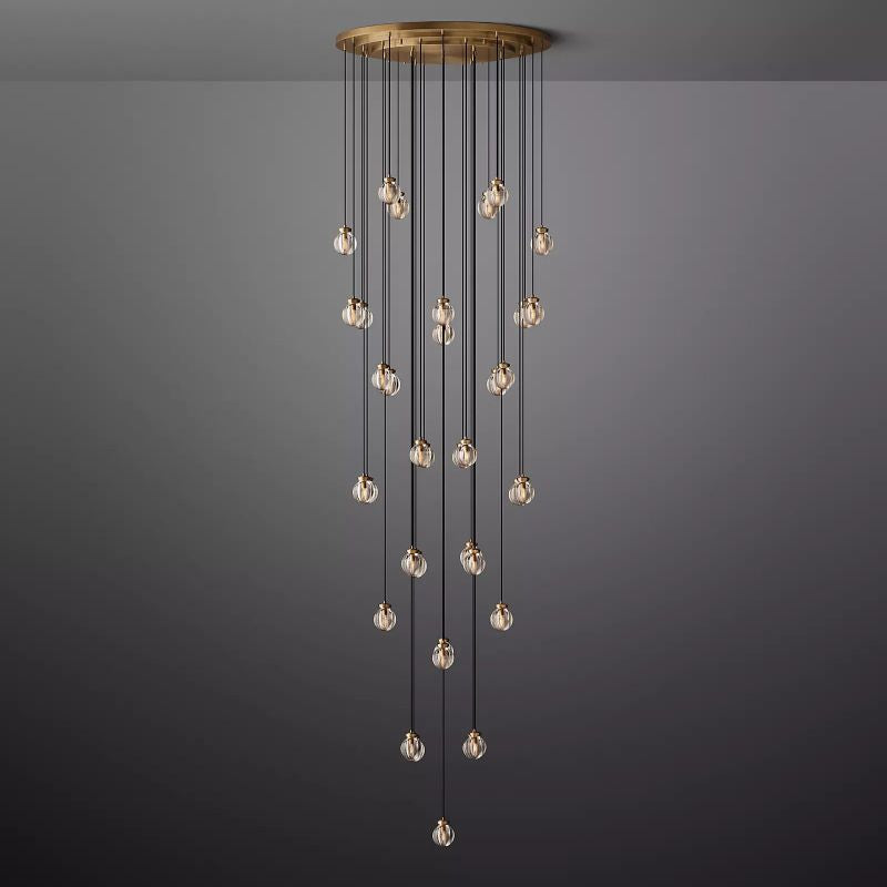 PEARL ROUND CHANDELIER 48"
