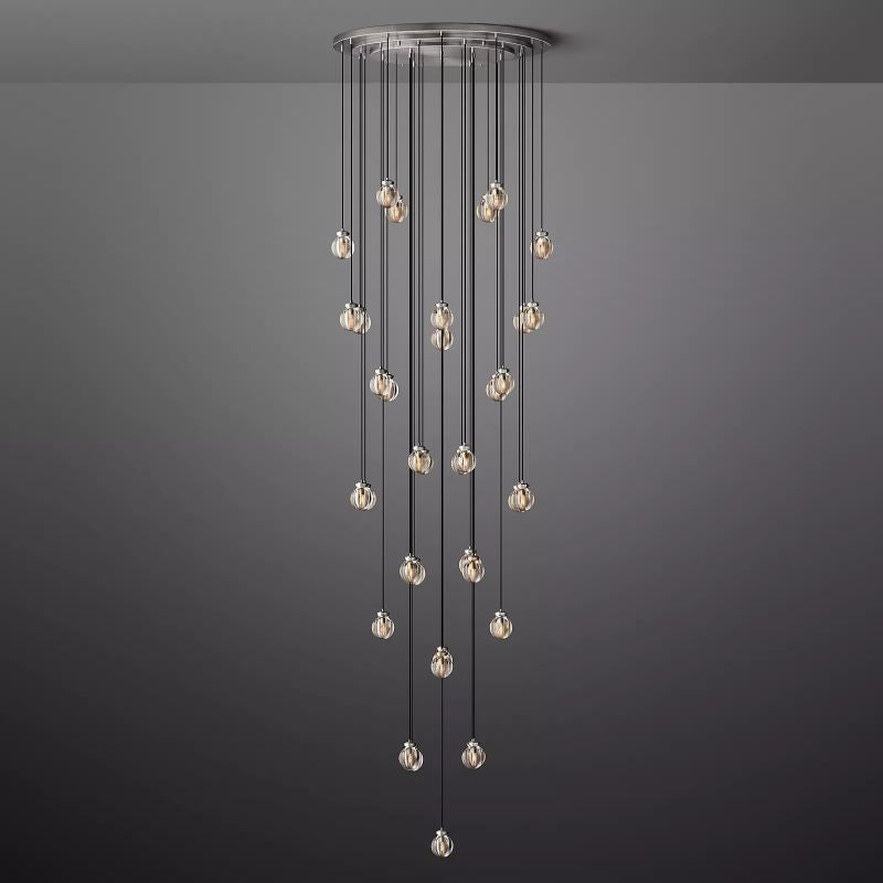 PEARL ROUND CHANDELIER 48"