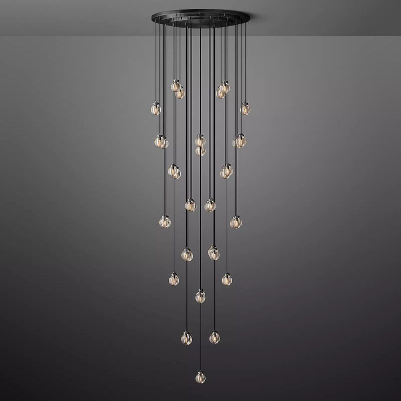 PEARL ROUND CHANDELIER 48"