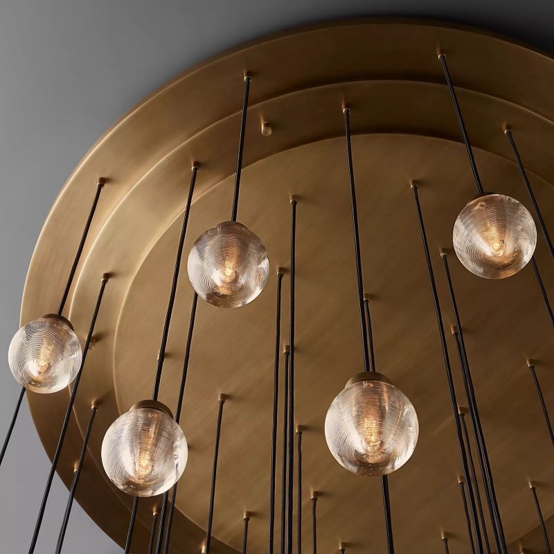 PEARL ROUND CHANDELIER 60"