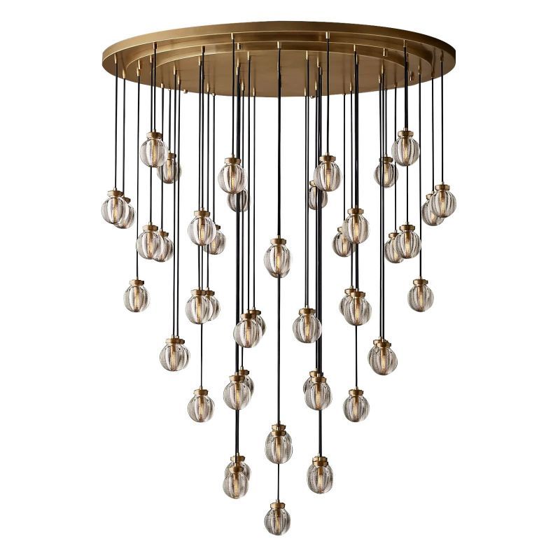 PEARL ROUND CHANDELIER 60"