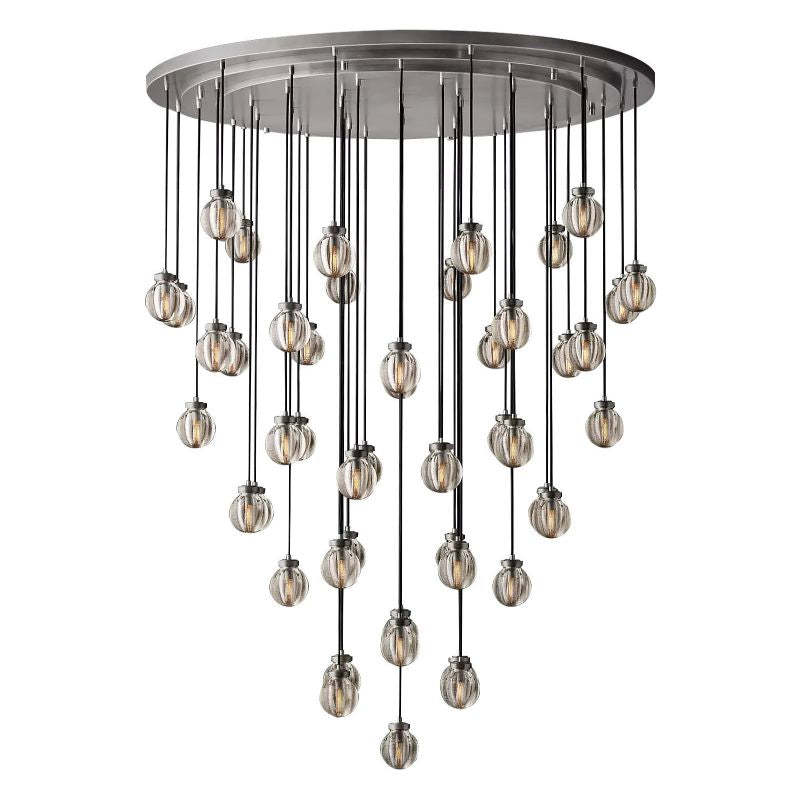 PEARL ROUND CHANDELIER 60"