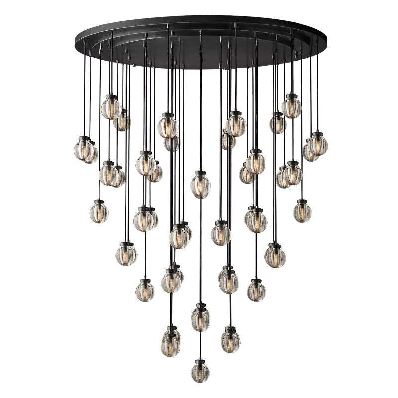 PEARL ROUND CHANDELIER 60"