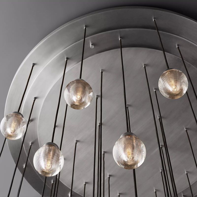 PEARL ROUND CHANDELIER 60"