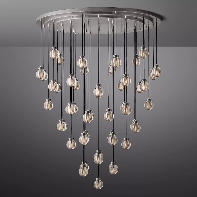 PEARL ROUND CHANDELIER 60"