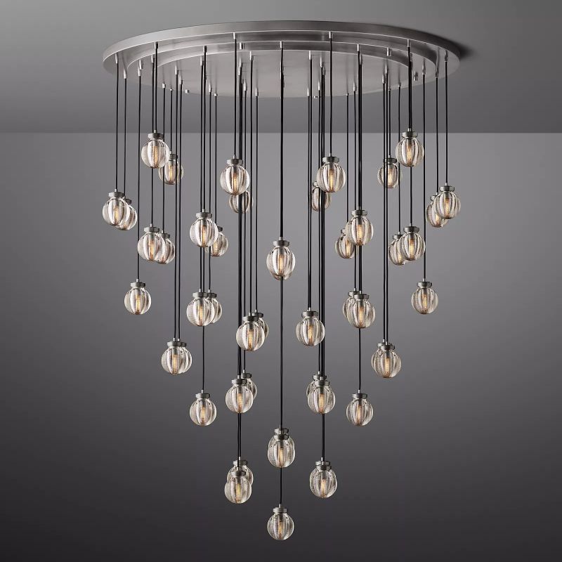PEARL ROUND CHANDELIER 60"