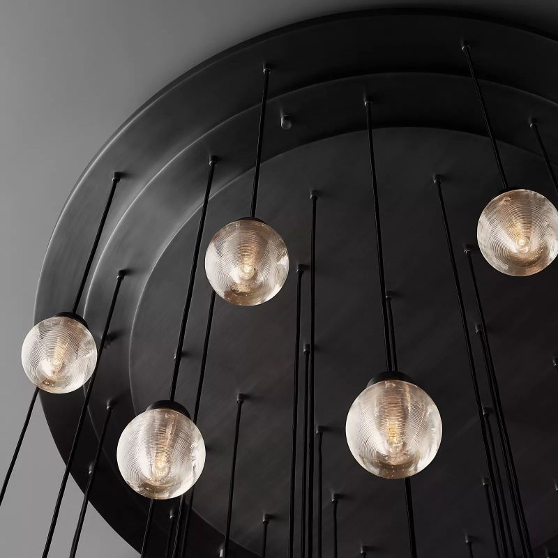PEARL ROUND CHANDELIER 60"