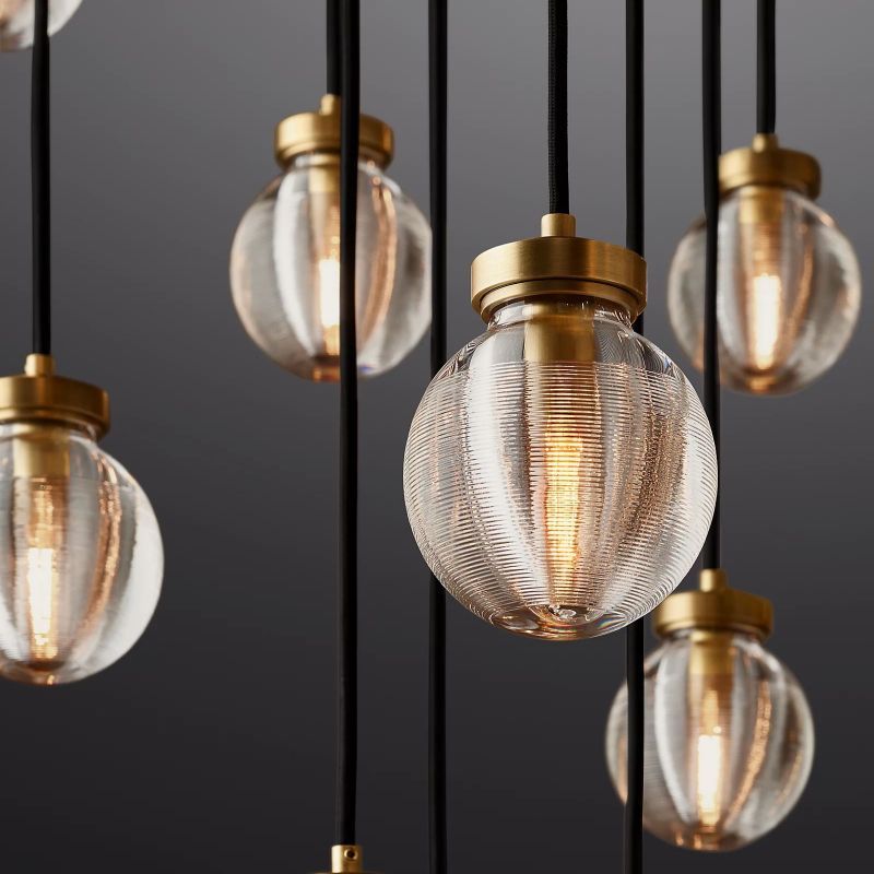 PEARL ROUND CHANDELIER 60"