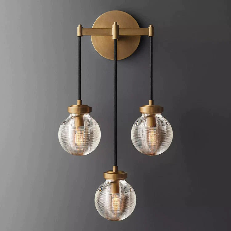 Prescott Drops Triple Wall Sconce-HiLamps