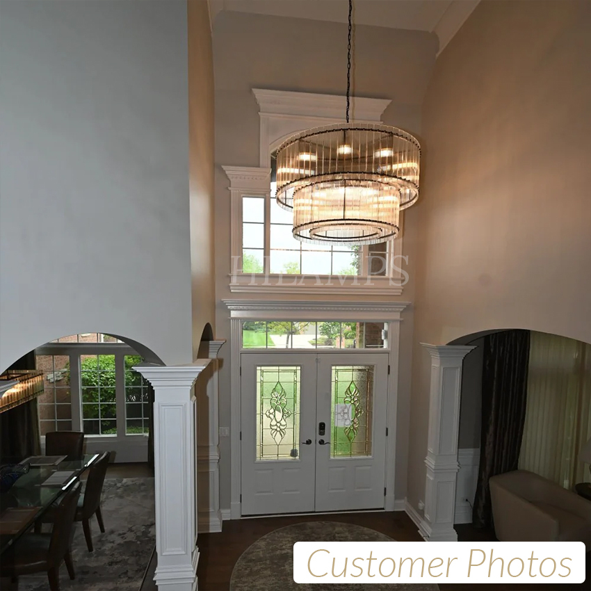 San Marco Glass Round Chandelier 22"