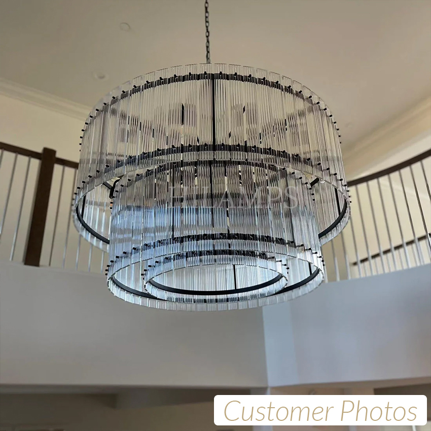 San Marco Glass Round Chandelier 22"