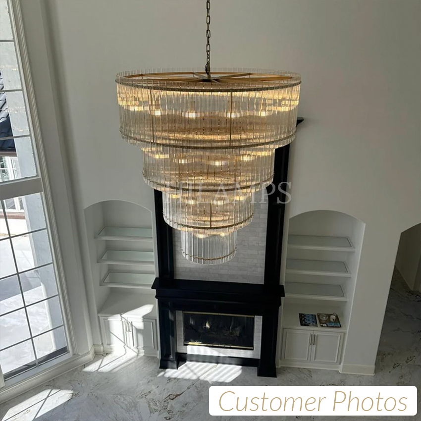 San Marco Glass Round Chandelier 22"