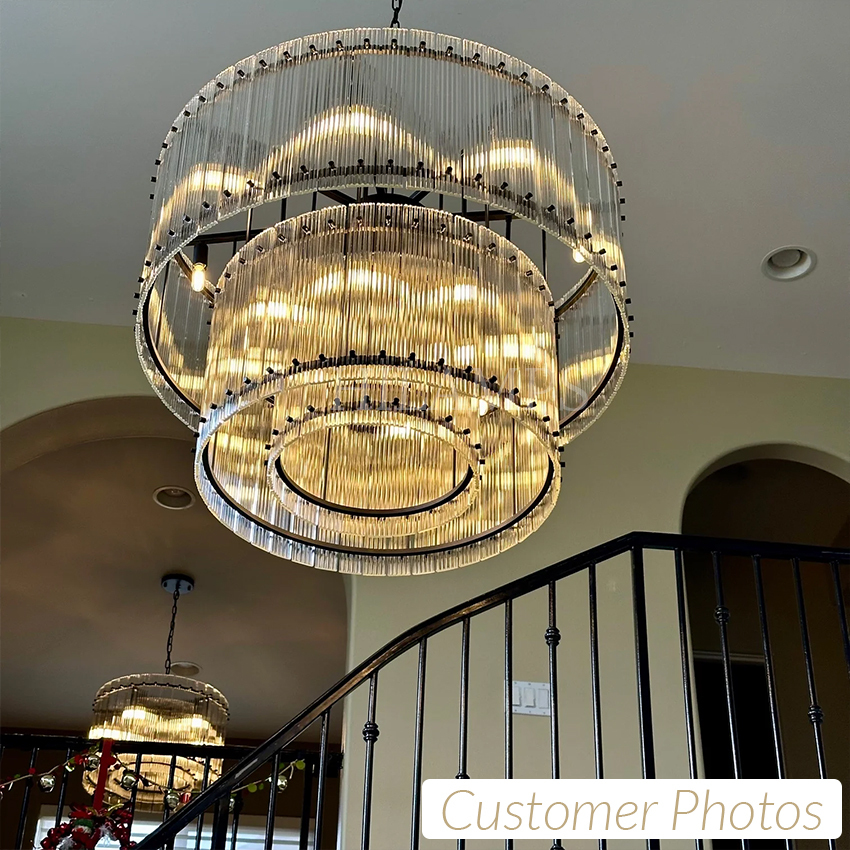 San Marco Glass Round Chandelier 22"