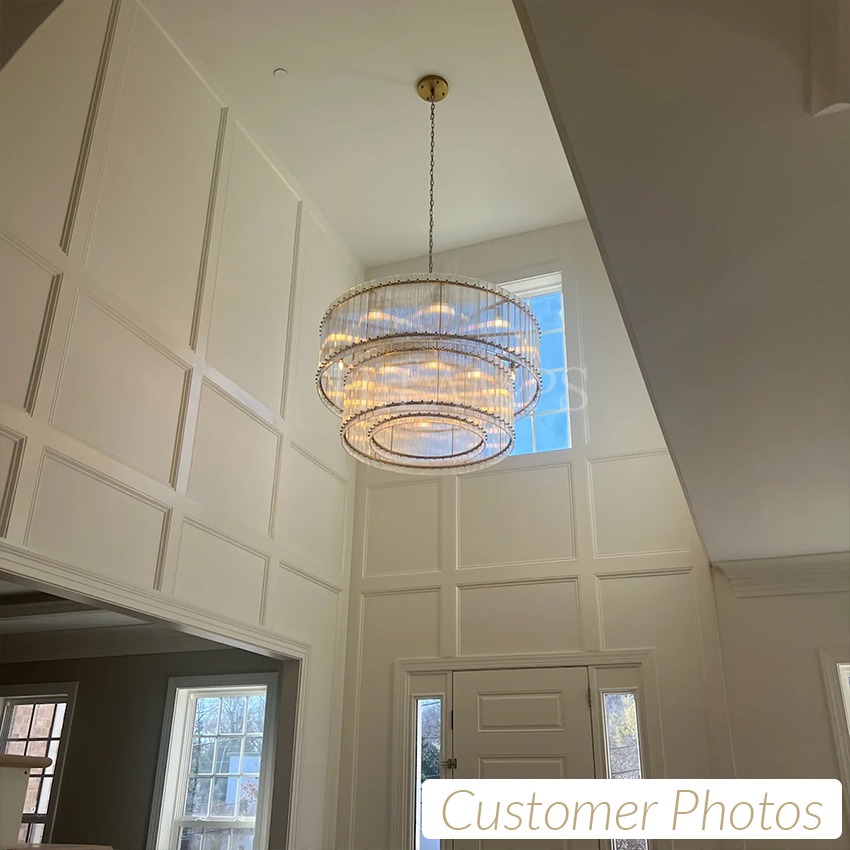 San Marco Glass Round Chandelier 22"