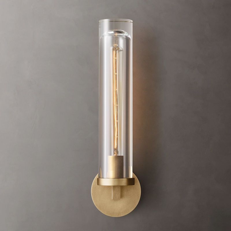 Savill Round Tube Sconce-HiLamps