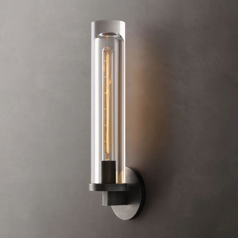 Savill Round Tube Sconce-HiLamps