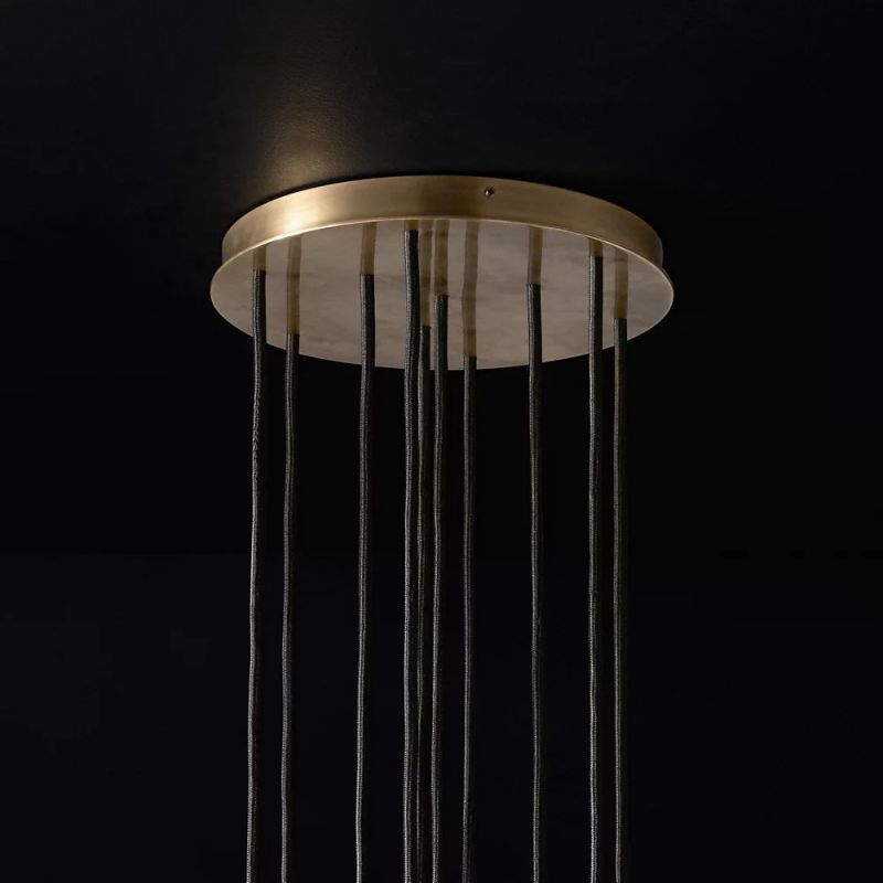 BOULE DE CRISTAL GLASS ROUND CLUSTER CHANDELIER 14"
