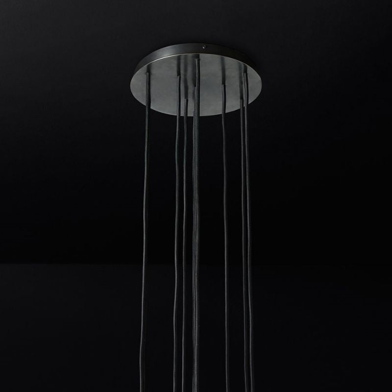 BOULE DE CRISTAL GLASS ROUND CLUSTER CHANDELIER 14"