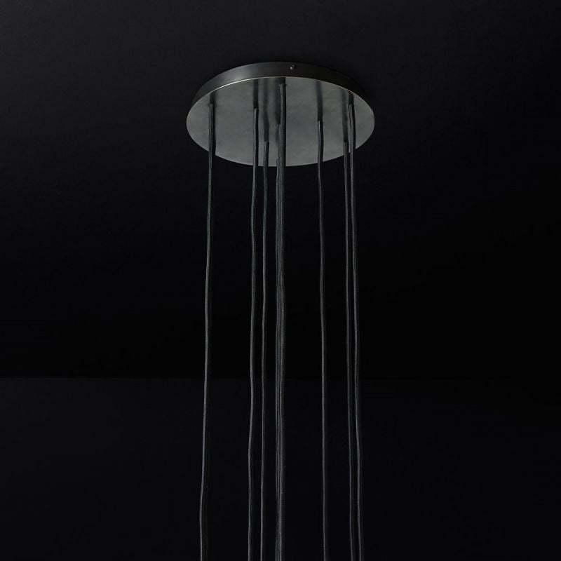 BOULE DE CRISTAL GLASS ROUND CLUSTER CHANDELIER 14"