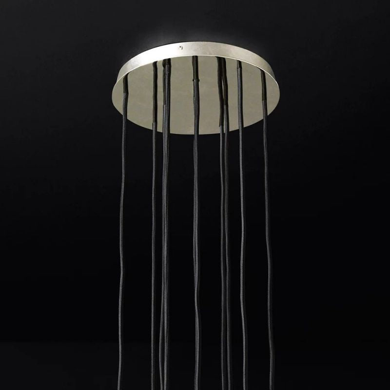 BOULE DE CRISTAL GLASS ROUND CLUSTER CHANDELIER 14"