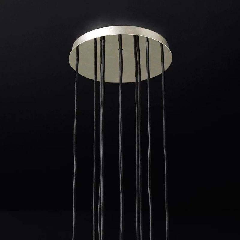 BOULE DE CRISTAL GLASS ROUND CLUSTER CHANDELIER 14"