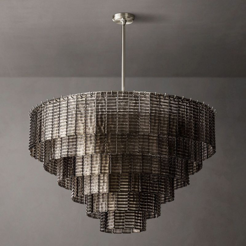 Sireni Glass Round Chandelier 41"-HiLamps