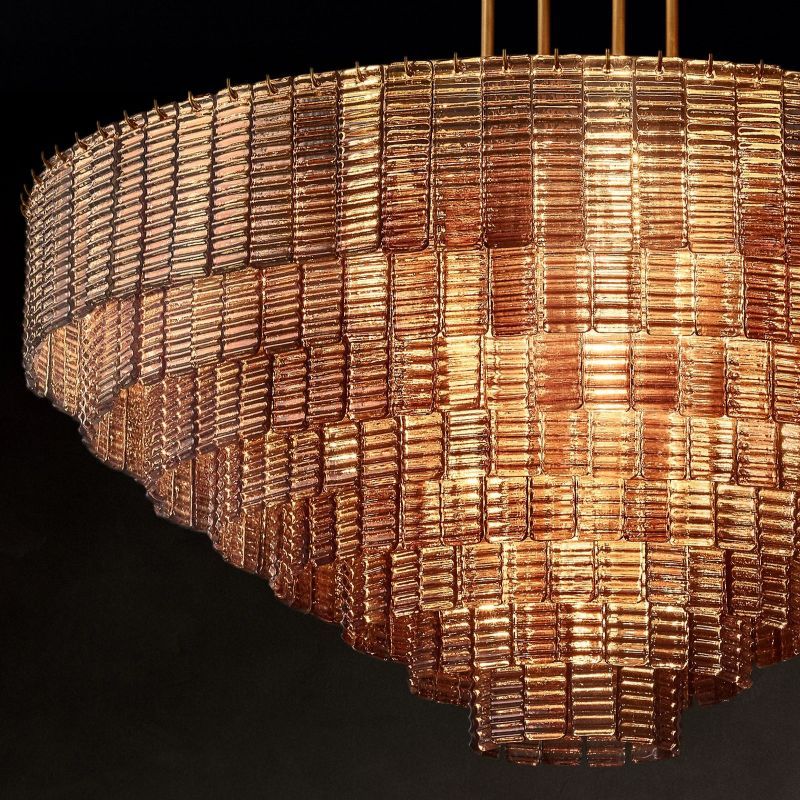 Sireni Glass Round Chandelier 41"-HiLamps