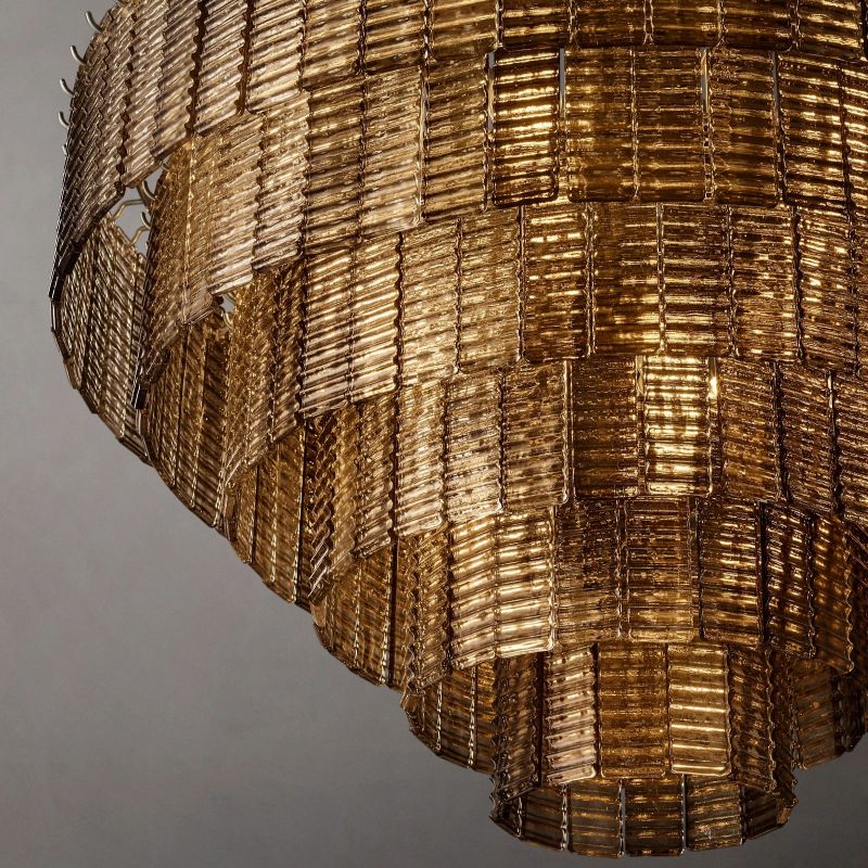 Sireni Glass Round Chandelier 41"-HiLamps