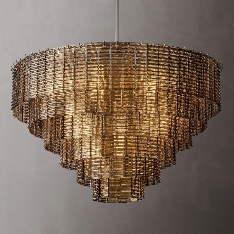 Sireni Glass Round Chandelier 41"-HiLamps
