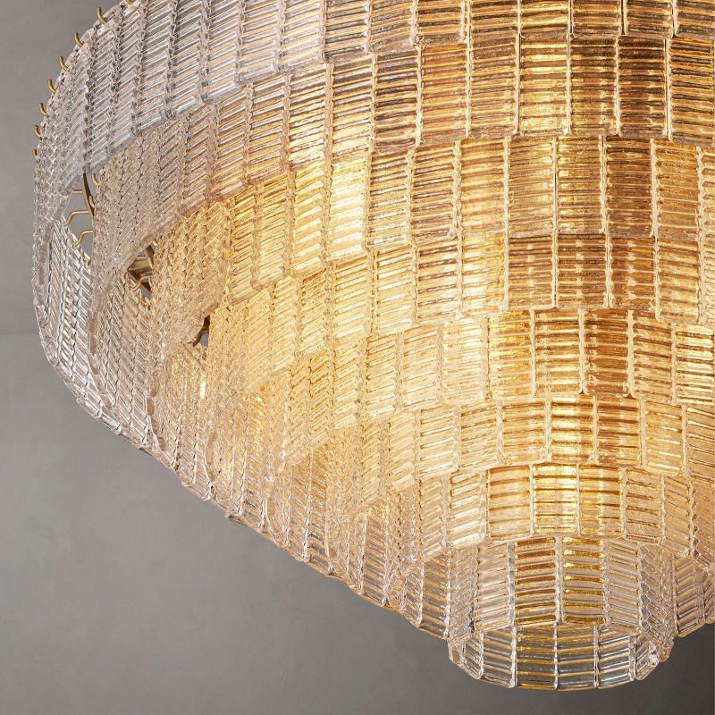 Sireni Glass Round Chandelier 52"-HiLamps