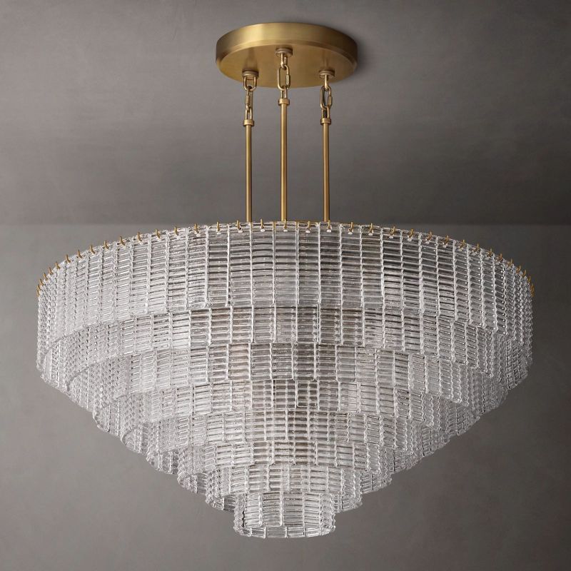 Sireni Glass Round Chandelier 52"-HiLamps