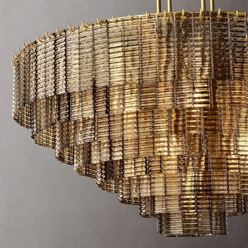 Sireni Glass Round Chandelier 52"-HiLamps