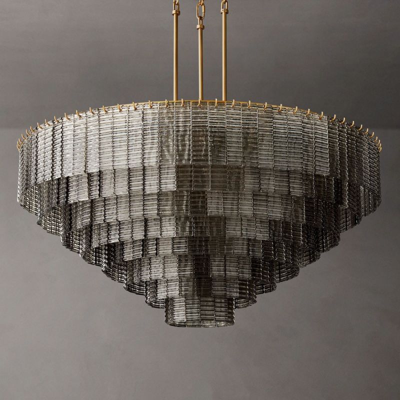 Sireni Glass Round Chandelier 52"-HiLamps
