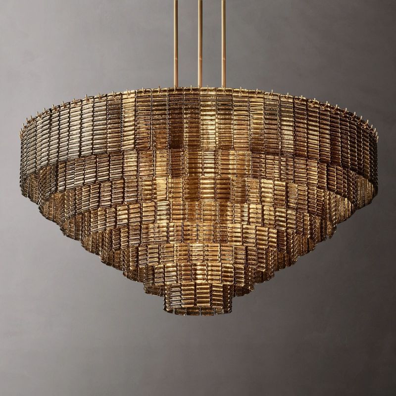 Sireni Glass Round Chandelier 52"-HiLamps