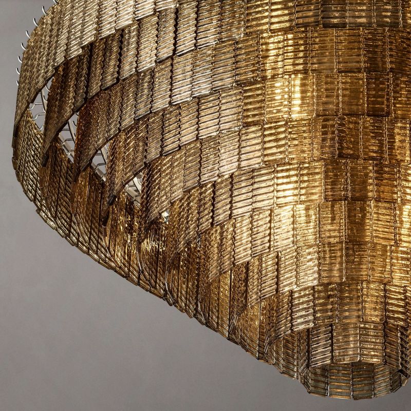 Sireni Glass Round Chandelier 65"-HiLamps