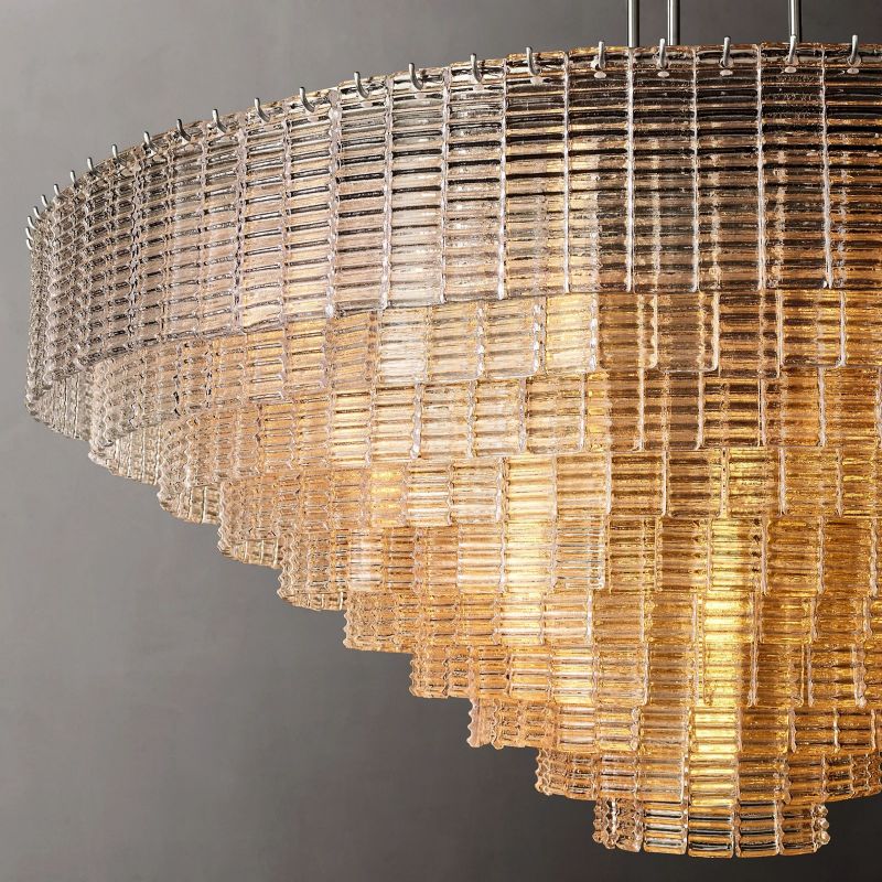 Sireni Glass Round Chandelier 65"-HiLamps