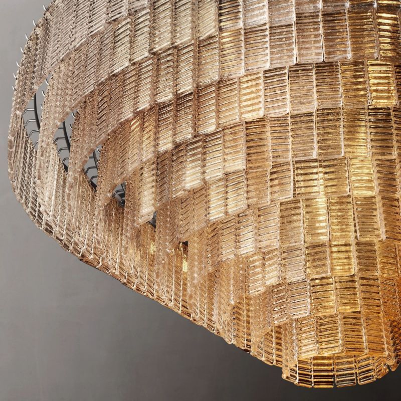 Sireni Glass Round Chandelier 65"-HiLamps
