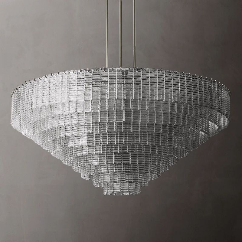 Sireni Glass Round Chandelier 65"-HiLamps