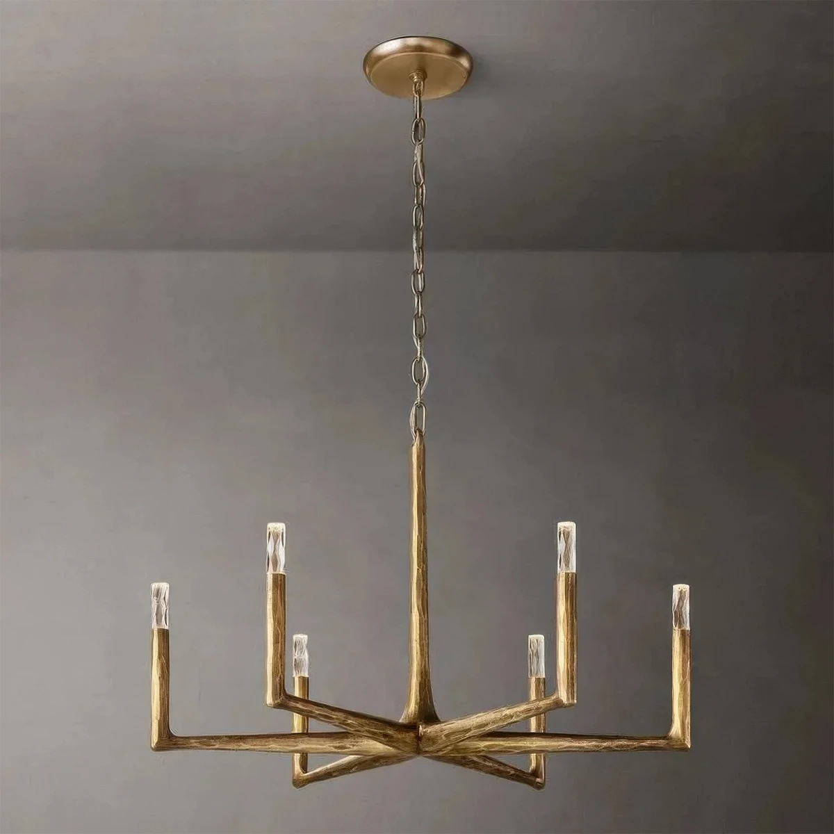 Thaddeus Hammered Finish Round Chandelier