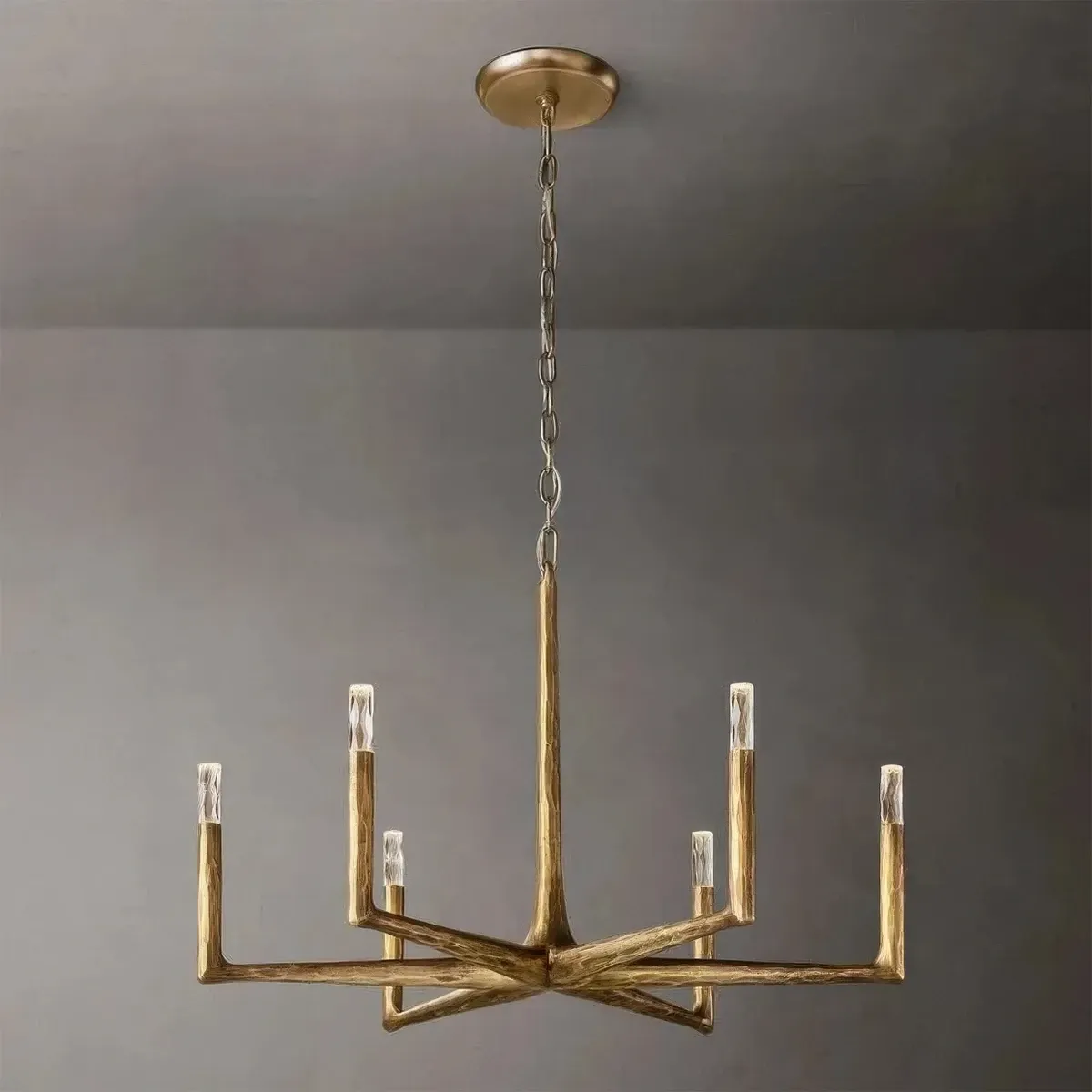 Thaddeus Hammered Finish Round Chandelier