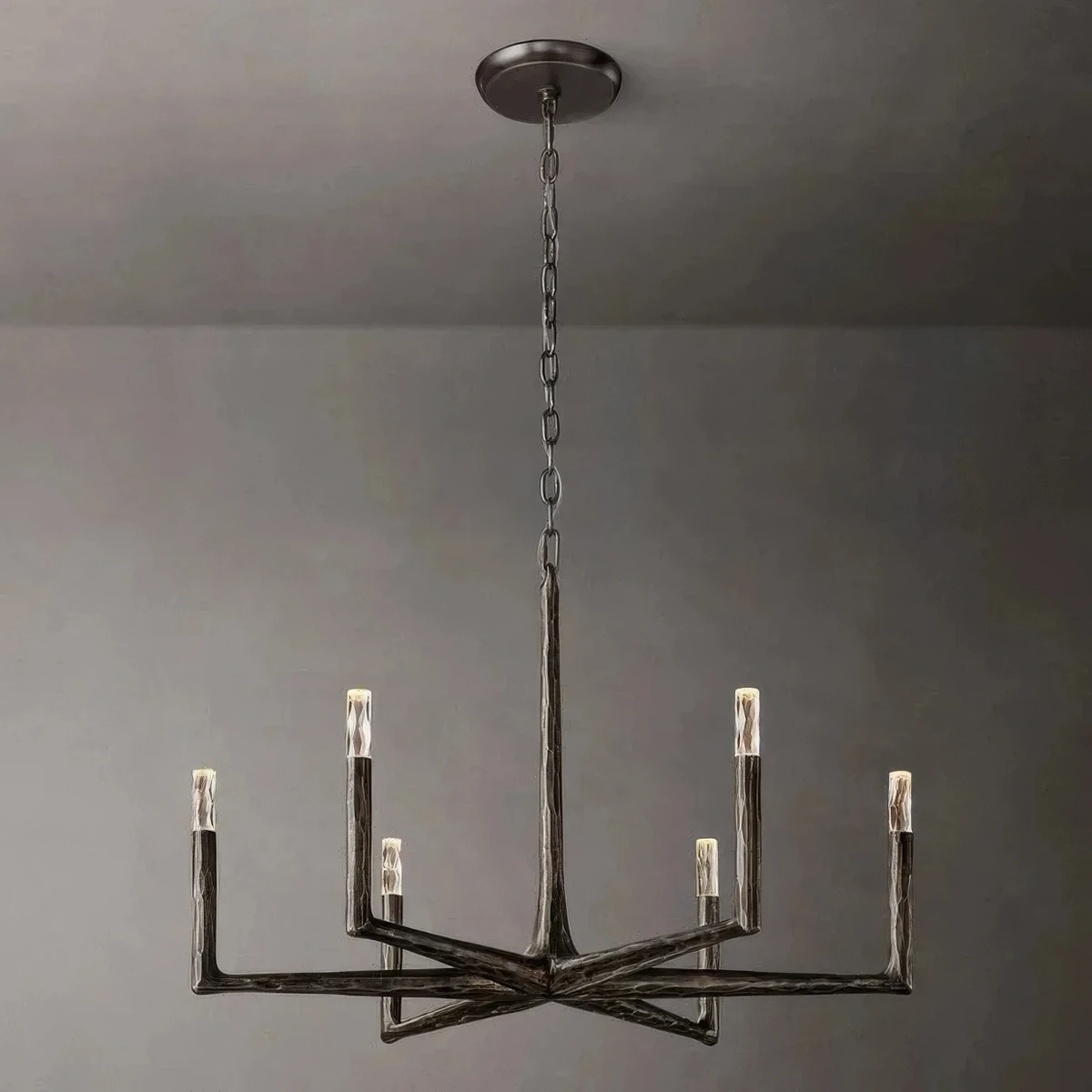 Thaddeus Hammered Finish Round Chandelier