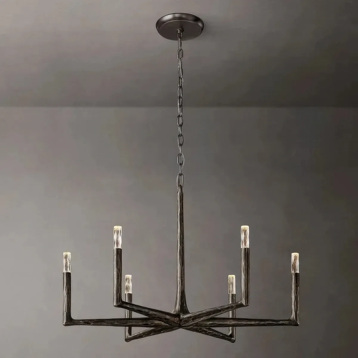 Thaddeus Hammered Finish Round Chandelier