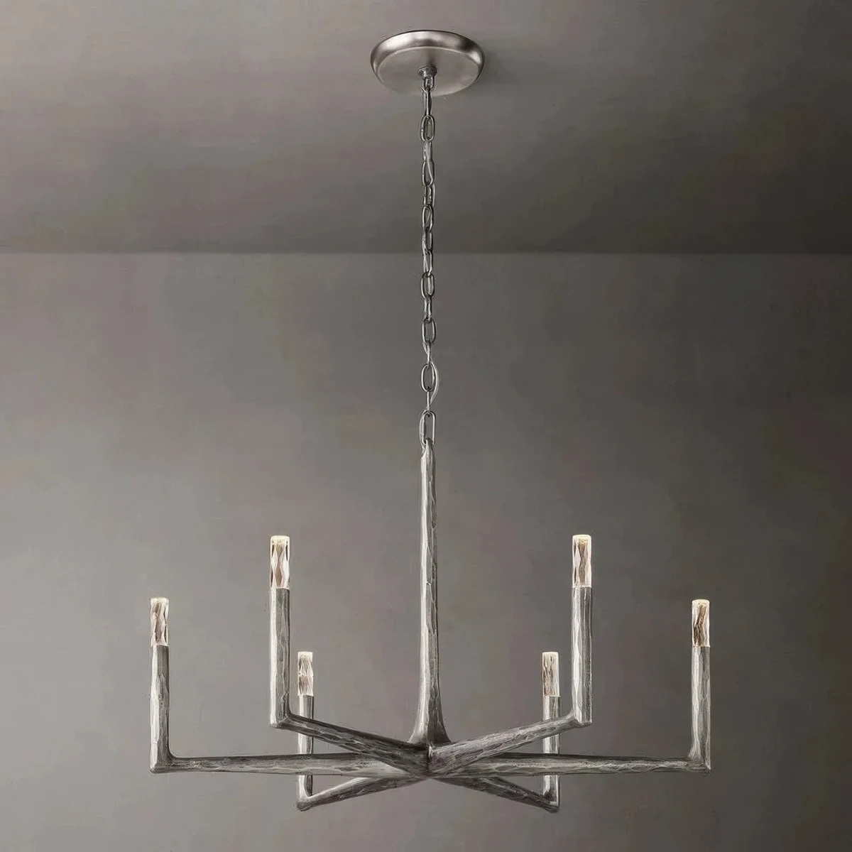 Thaddeus Hammered Finish Round Chandelier