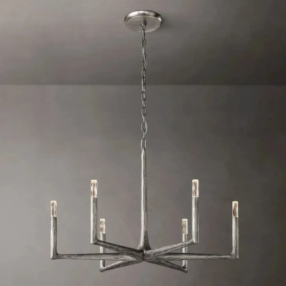 Thaddeus Hammered Finish Round Chandelier