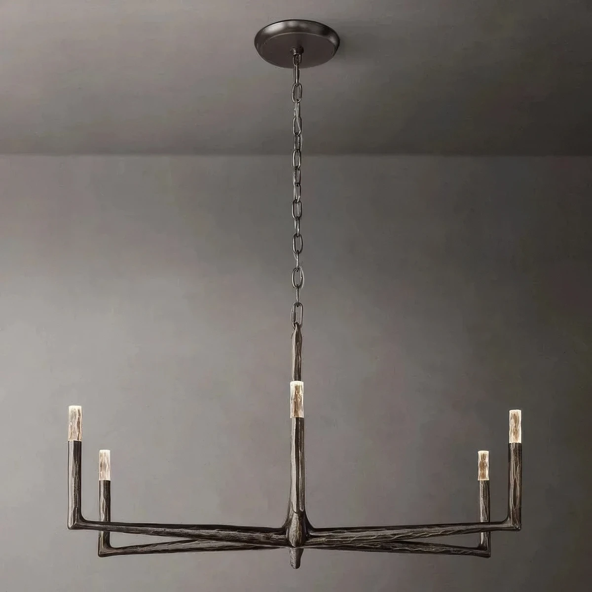 Thaddeus Hammered Finish Round Chandelier