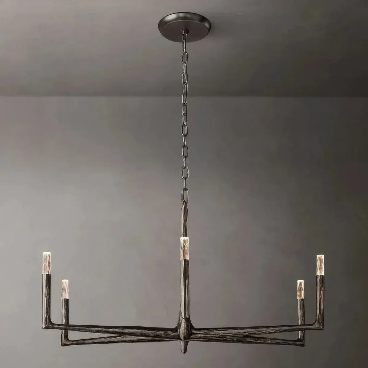 Thaddeus Hammered Finish Round Chandelier